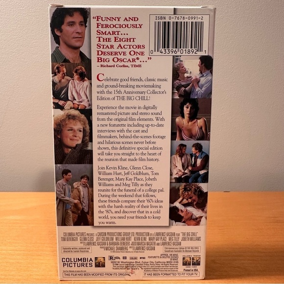 VHS EUC The Big Chill (R-Drama), Murphy’s Romance, Grumpy Old Men (Comedy) PG13 - Picture 3 of 16